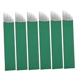 FOMIYES 50stücke Augenbrauen-nadelklingen Einmalige Microblading-klingen Grün Hochwertige Werkzeug...