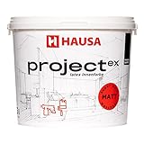 Hausa ProjectEx Wandfarbe Latex 5l Matt Weiß, Latexfarbe, Innenfarbe, Antischimmelfarbe,...