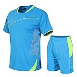 Gavena Kinder-Sport-Shorts-Set, Jungen, Fußball-Trainingsanzug, Shorts und T-Shirt, Schulanzug,...