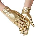 RKJRTK Nightclub Metallic Handschuhe Weihnachten Konzert Party Kostüm Metallic Handschuhe für...