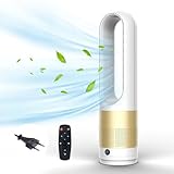 Säulenventilator ohne Flügel, 18 Zoll – leiser Ventilator mit Ionisator, Fernbedienung 5 m, 8...
