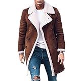Herren Lammfellmantel, Schaffellmäntel für Herren, lässig, warme Winterkleidung, Fleece...