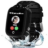 Smartwatch Kinder, 4G Kinder Smartwatch mit GPS und Telefon, Wasserdicht GPS Uhr Kinder mit...