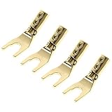 4 x Y-förmige/beschichtete Bananenstecker, Gabeldraht, kompromisslose Requisiten