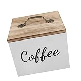 Baluue Quadratische Holz aufbewahrungsbox mit Deckel Stabile Holzbox zur Aufbewahrung von Schmuck...