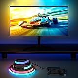 Lumtang 27 Zoll PC Monitor Hintergrundbeleuchtung,RGBIC LED-Lichtstreifen synchron mit...