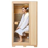 VEVOR Ferninfrarot-Holzsauna, Sauna-Spa für zu Hause im Zimmer für eine einzelne Person, Niedrige...