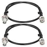 MOOKEERF BNC-Kabel – 2 Stück 50 Ohm RG58 BNC Stecker auf Buchse Koaxialkabel Schottkopf 6 m...