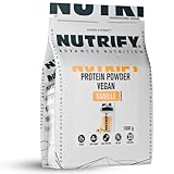 NUTRIFY Vegan Protein Pulver Vanille – 23g Protein, Veganes Eiweißpulver aus Reis, Erbsen & Hefe,...