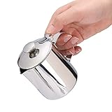 VOBOR Milch Pitcher,Edelstahl Kanne mit Deckel, Handheld Milchkännchen Edelstahl, Aufschäumbecher...