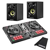 Hercules DJ Control Inpulse 300 MK2 DJ Controller + DJMonitor 32 Boxen + keepdrum Mikrofasertuch