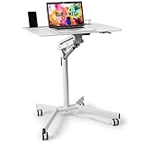 Duronic WPS57 Arbeitstisch | Laptoptisch 70 x 52 cm bis 10 kg | Computertisch mit Rollen |...