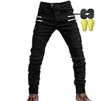 CBBI-WCCI Hombre Motocicleta Pantalones Moto Jeans Con Protección Motorcycle Biker Pants (L= 32W /...