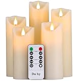 Da by LED Kerzen, flammenlose Kerze 300 Stunden Batterie Dekorative Kerze 5er Set (13cm, 14cm, 16cm,...