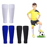 Halinuia 3 Paar Fußball Stutzen für Kinder, Fußball Schienbeinschutz Socken, Fußballsocken...