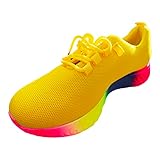 Damen-Schnürschuhe, Fußgewölbeunterstützung, Sportschuhe, rutschfest, leicht, Walking-Sneaker,...