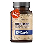 Glucosamin Chondroitin Komplex – 300 Reine Kapseln ohne Zusätze – 1000mg pro Tagesdosierung 5...