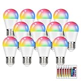 Kowanie 12er Pack LED Glühbirne mit Fernbedienung E27 RGB Lampe - LED Farbwechsel Lampe Dimmbar 4W...