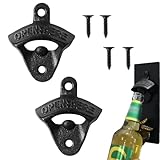 2 Stück Flaschenöffner Wand,Bieröffner,Bieröffner Wand,Wandflaschenöffner,Vintage...