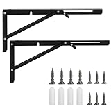 2 STK Klappkonsole Schwerlast Scharniere Klappbar, 400mm Klappscharnier mit Arretierung, Klappregal...