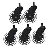ZJXANMZ Stück Hochleistungs-Möbelrollen, Universal-Stuhlrollen, Eisen, Schwarz, Rollen für...