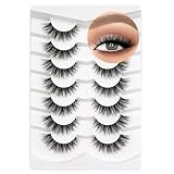 3D Clear Band Lashes Weiche Faux Mink Wimpern Natürlicher Cat Eye False Eyelashes Wispy Kurze...