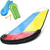 Wasserrutsche I Doppel-Wasserrutsche I Wasser Rutsche I Waterslide I Water Slide I Länge 4.80 m x...