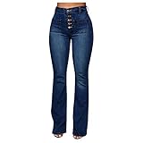 TDEOK Baggy Jeans Damen Vintage: Jeans Damen High Waist Bootcut Schlagjeans Elegant Damenjeans...