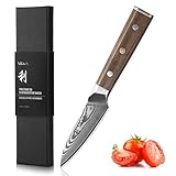 Wakoli Damast Küchenmesser Gemüsemesser mit 8 cm Klinge aus 67 Lagen Damaststahl und VG10 Kern,...