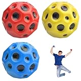 XINCHEN 3 Stück Moon Ball,Hohe Springender Gummiball，Bounce Ball,Hohe Sprünge Gummiball Space...