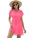 Onfettic Damen Strandkleid Sommer Badeanzug Strandtunika Chiffon Strandponcho Sommerkleider Bikini...
