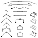 ScSPORTS® Griffe für Gym - Ergonomisch, bis 200 kg Belastbar, Gerändelte Grifffläche, Stahl,...