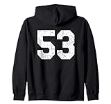 #53 Trikot Uniform Varsity Sports Nummer 53. Geburtstag Kapuzenjacke