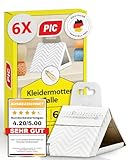 PIC Kleidermottenfalle Mottenschutz für Kleiderschrank, 6 Stück Mottenfalle für Kleidermotten,...