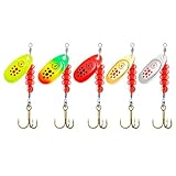 Duroecsain Spinner Baits, Swimbait für Barsch, Forelle, Hecht 5 Stück | Ausrüstung für Forellen...