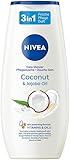 NIVEA Coconut & Jojoba Oil Pflegedusche (250 ml), pH-hautneutrales Duschgel mit natürlichem...