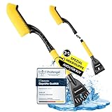 DUNLOP Eiskratzer Auto mit Besen Blitzschnell Eis und Schnee mit 105 mm breiter Spezial Mikrolippe...