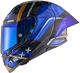 Nexx X.R3R X-Pro Carbon Swirl Motorradhelm Sky Blue XS