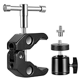 Set di Kamera Super Clamps, Super Klemme Stativ, Stabiler Kugelkopf Stativkopf mit 1/4' 3/8'...
