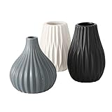 Vase Wilma 3sort H11 D9cm Farbmix Steingut