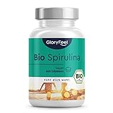 Bio Spirulina mit 500mg pro Pressling - 600 Tabletten - Hochdosiert mit 3.000mg pro Tagesdosis -...