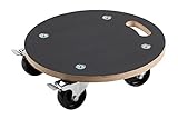 Metafranc Pflanzenroller Ø 380 mm - 200 kg Tragkraft - Siebdruckplatte - PA-Räder - Feststeller -...