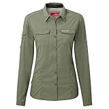 Craghoppers NosiLife Adventure Langarm Bluse Women - Outdoorbluse,Olive,44 EU,Olive/18UK