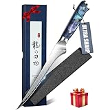 DRAGON RIOT Filetiermesser Fisch - Profi Fischmesser und Ausbeinmesser, Scharfes Fischfiletmesser...