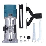 Handfräse Holz Oberfräse 6 Geschwindigkeitsstufen, 18V Kantenfräser mit Bürstenlosem Motor -...