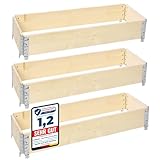 Garronda naturbelassene Hochbeete für Garten Palettenrahmen Hochbeet Holz steckbar stapelbar...