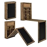 [en.casa] Wandklapptisch Kläppen Wandschreibtisch Küchentisch Schreibtisch mit Regal klappbar...