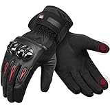 KEMIMOTO Winter Motorradhandschuhe - Winddichte Motorrad Handschuhe mit Touchscreen-Funktion, Warme...