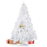 Xonic® Claus weißer künstlicher Weihnachtsbaum - 5 Größen: 120-240cm - Moderner Tannenbaum...