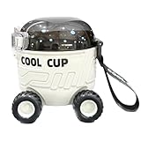 Cartoon-Wasserflasche, Mars-Rover-Design, auslaufsichere Alltagsflaschen mit Strohhalm für...